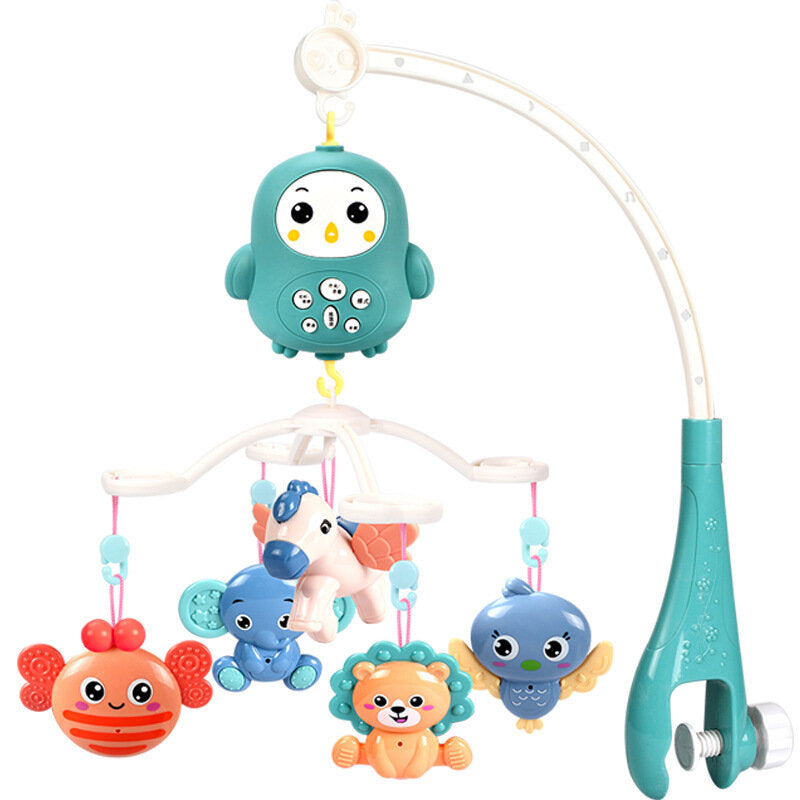 Crib Carousel With Remote Control Lullabies Sounds Blue