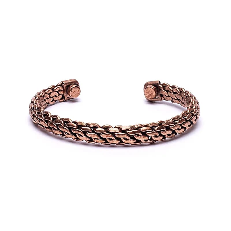 Armband Kopparflätad Magnetisk - ±8 Mm Paket med 2 st