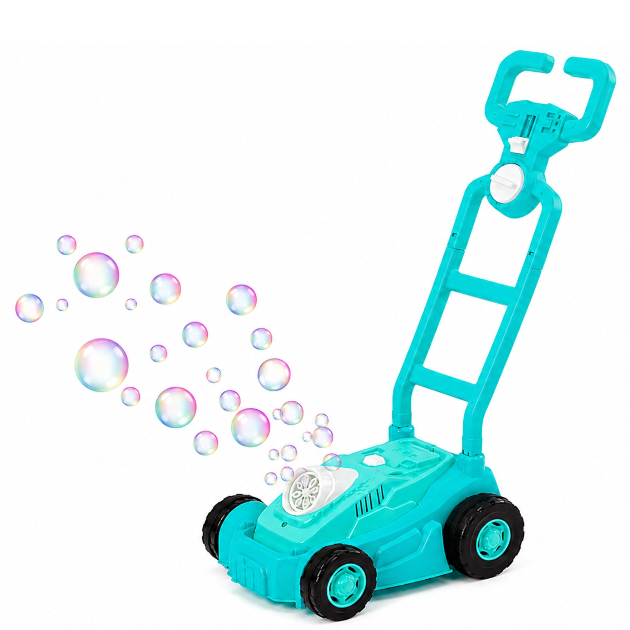 Bubble Machine Ride-on Lawn Mower With Handle Blue