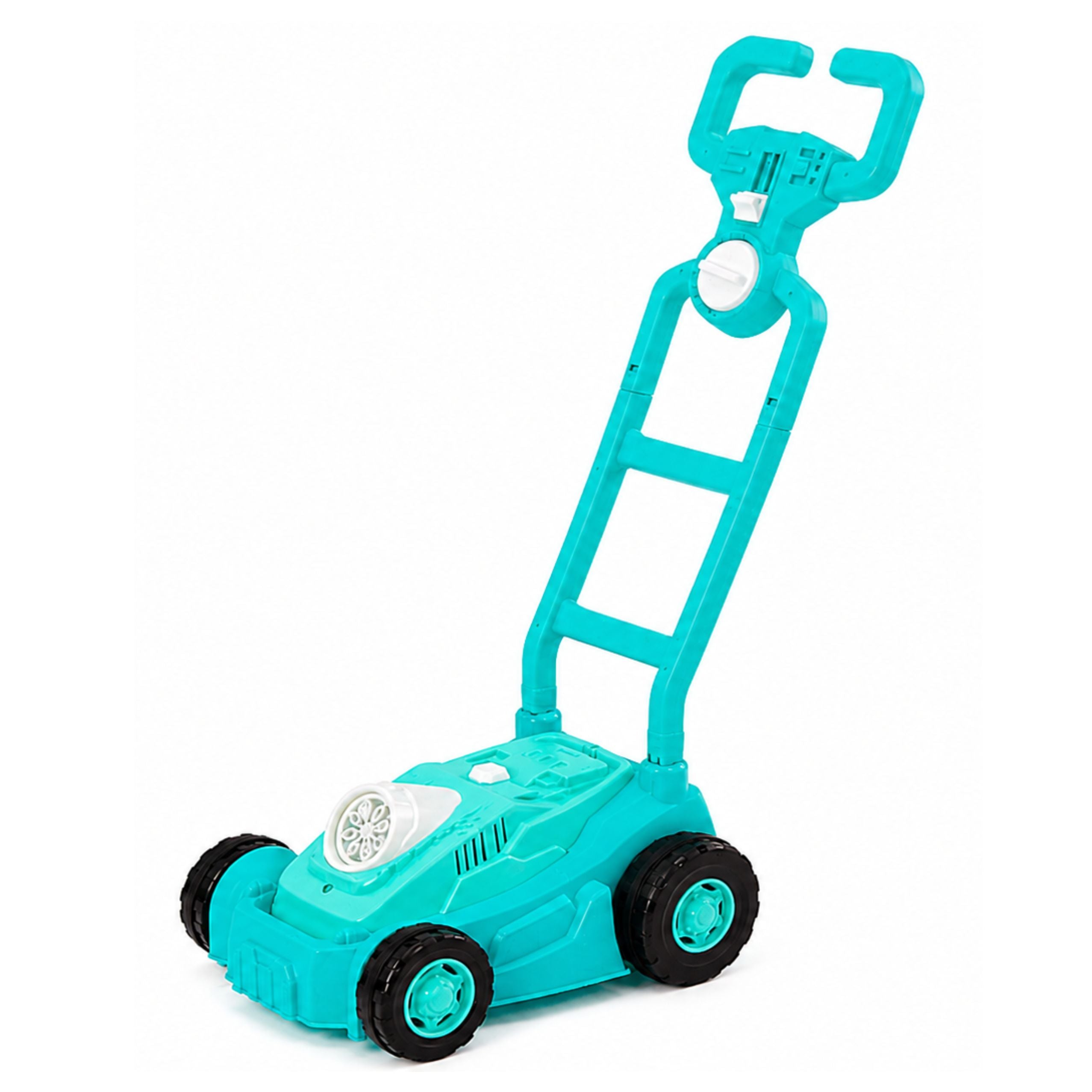 Bubble Machine Ride-on Lawn Mower With Handle Blue