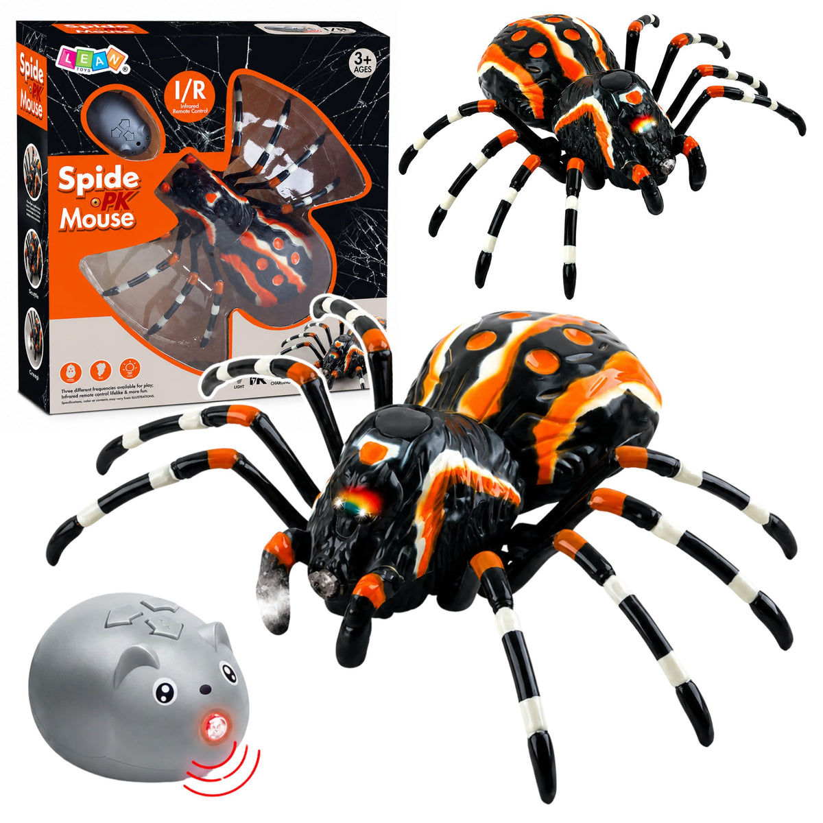 Tarantule araignée télécommandée infrarouge noir R/c St