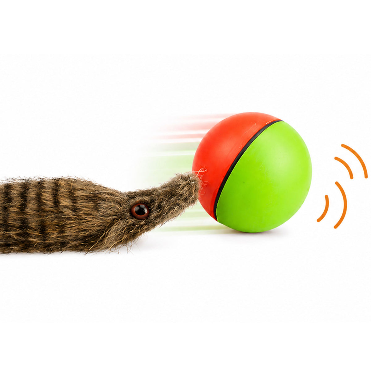 Ball With Fluffy Ferret Tail Interactive Bath Toy