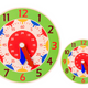 Wooden Clock Educational Hours Minutes Seconds Green
