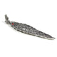 Wierookbrander Ganesh Bladvorm Zilverkleur --verpakking van 2 stuks - 22x5,5x4 Cm