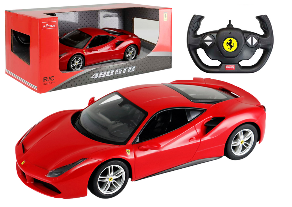 Car Remote Controlled Car Rc Ferrari 488 Gtb Remote Control Red 1:14