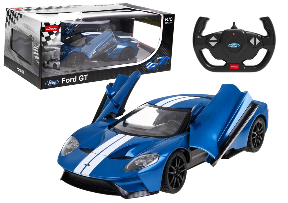 Rc Car Remote Control Model Ford Gt 1:14 Opening Doors Blue