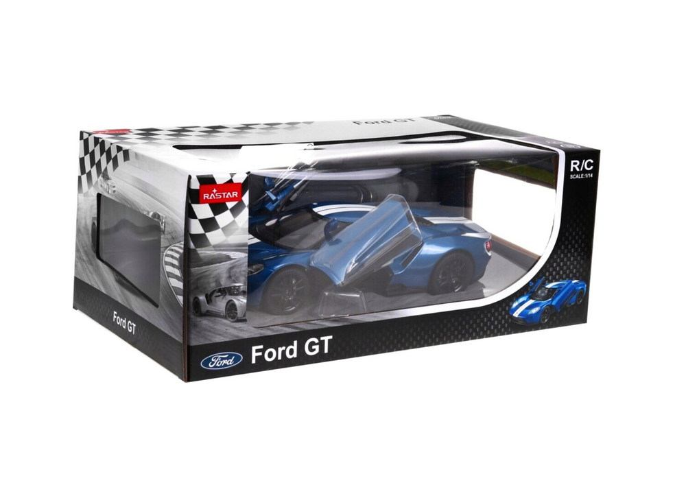Rc Car Remote Control Model Ford Gt 1:14 Opening Doors Blue