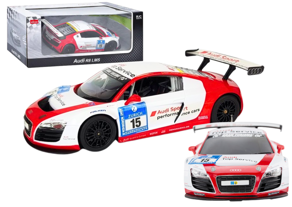 Car R/c 1:24 Remote Controlled Sports Audi R8 Lms White