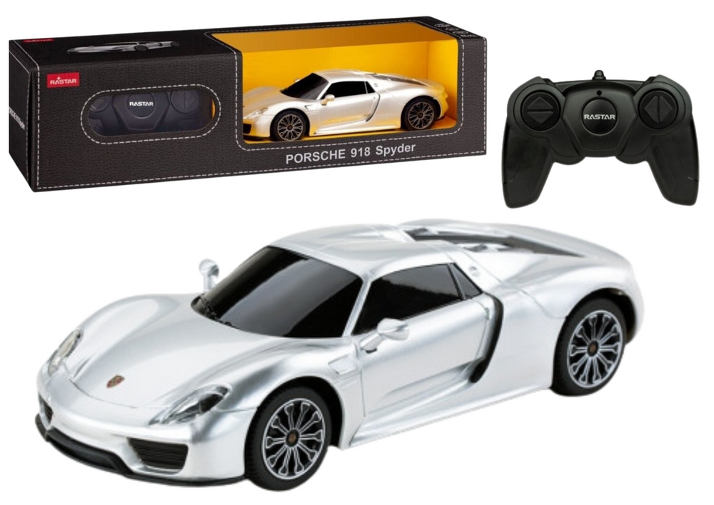 Rc Sports Car 1:24 Remote Controlled Porsche 918 Spyder Silver