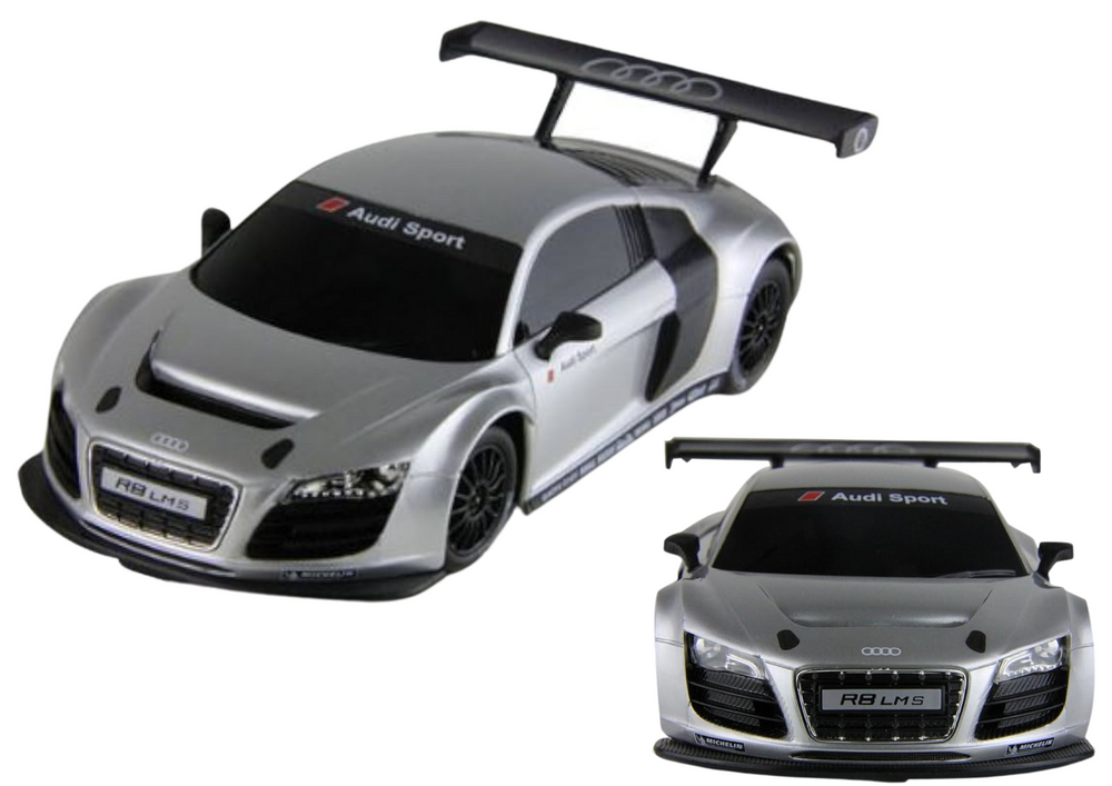 Car R/c 1:24 Remote Controlled Sports Audi R8 Lms Silver