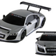 Car R/c 1:24 Remote Controlled Sports Audi R8 Lms Silver