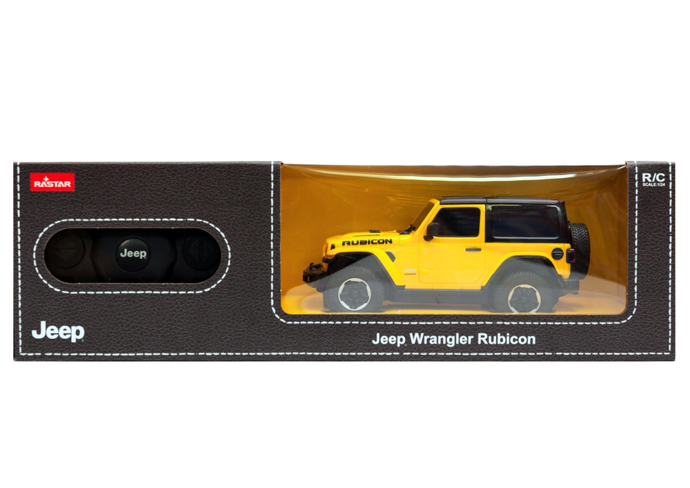 Jeep Wrangler Jl Rubicon na diaľkové ovládanie Rc Car Rastar Yellow 1:24