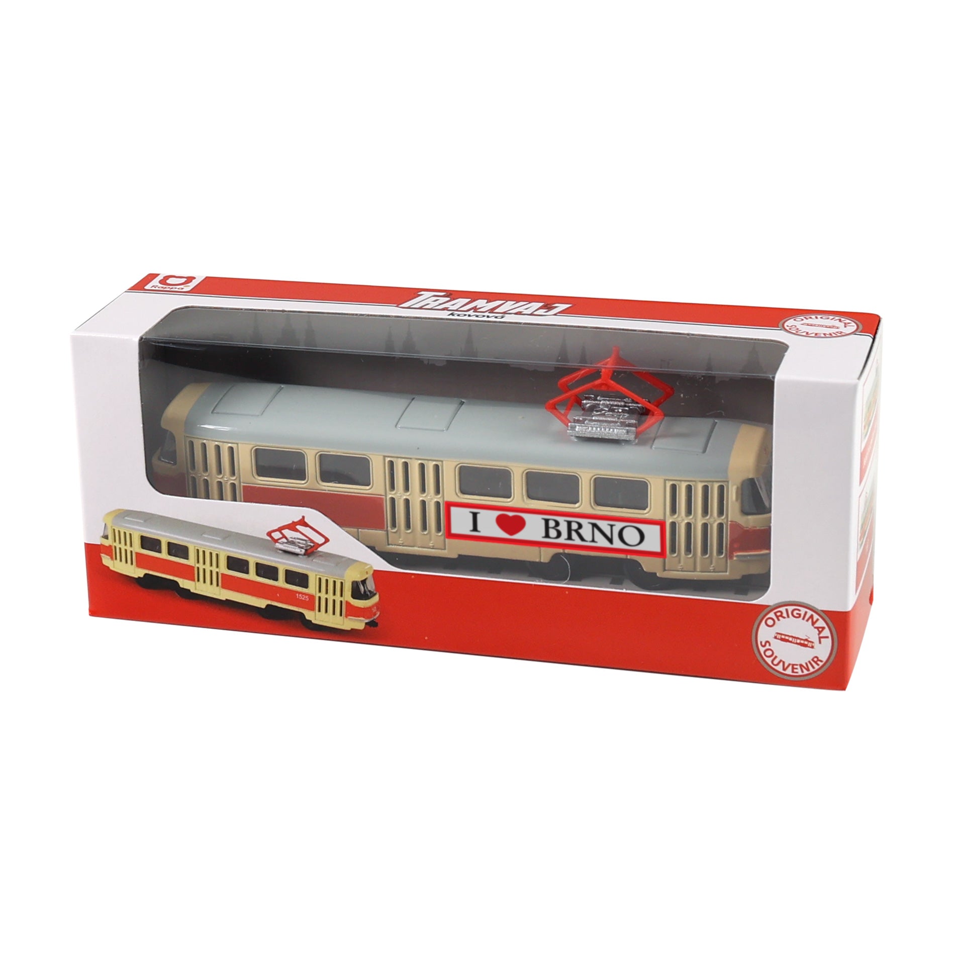Metalen Tsjechische Retro Tram 16 Cm Brno