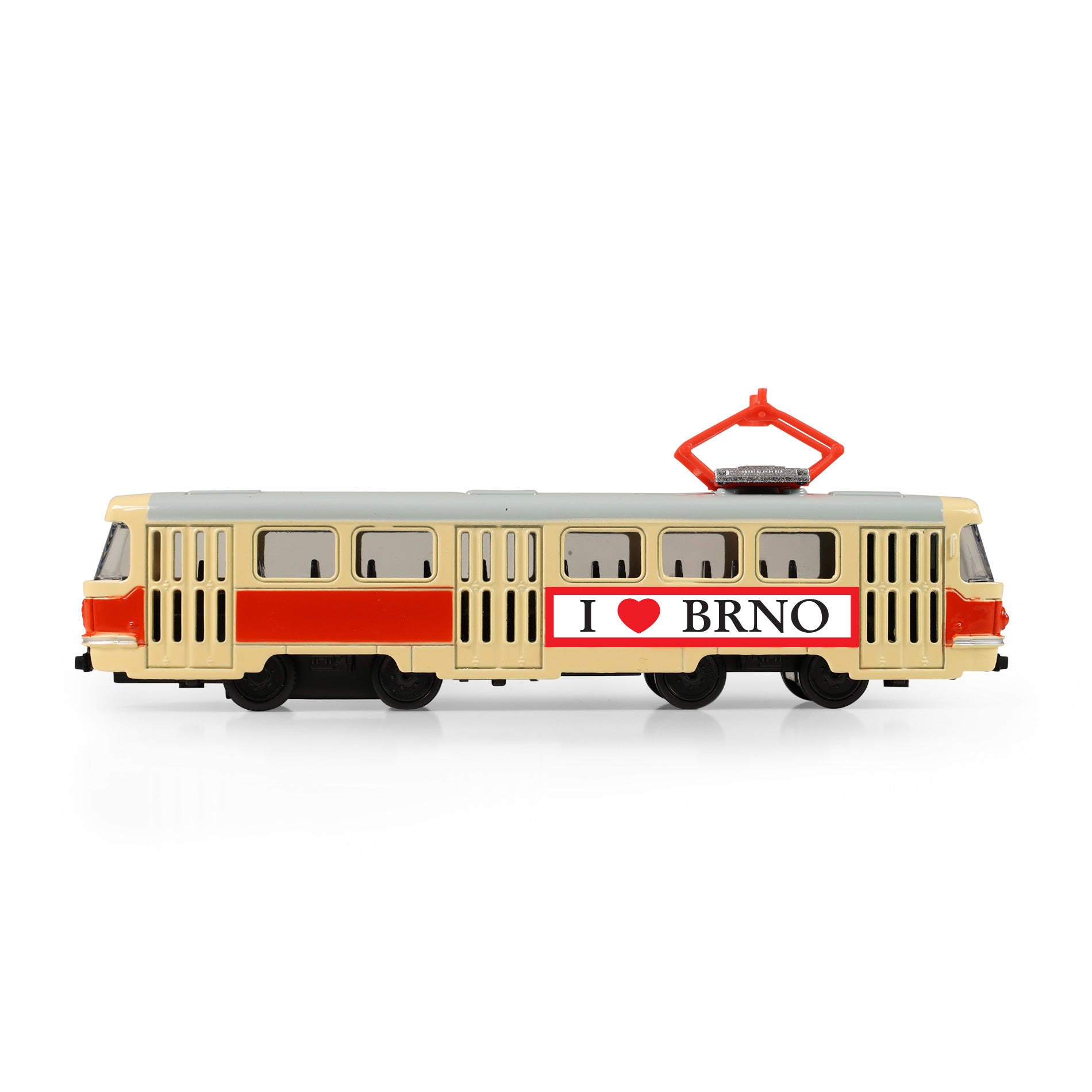 Metalen Tsjechische Retro Tram 16 Cm Brno