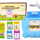 Tablet For Educational Cards Learning Polish English 224 Words Blue
