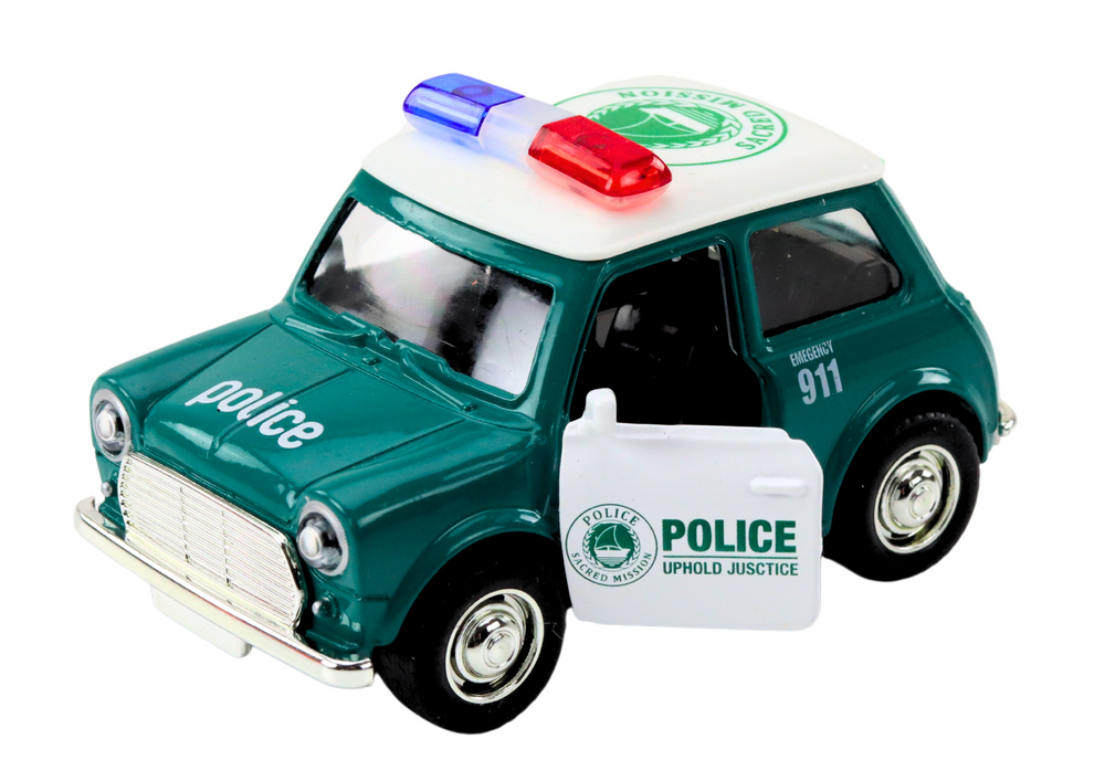 Klasické policejní auto 1:38 Drive Lights Green