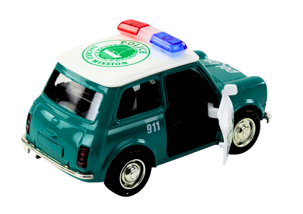 Klasické policejní auto 1:38 Drive Lights Green
