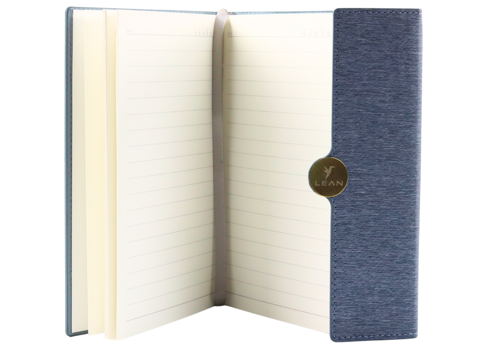 Magnetic Notebook Office Notebook Lined A5 With Gray Cover
