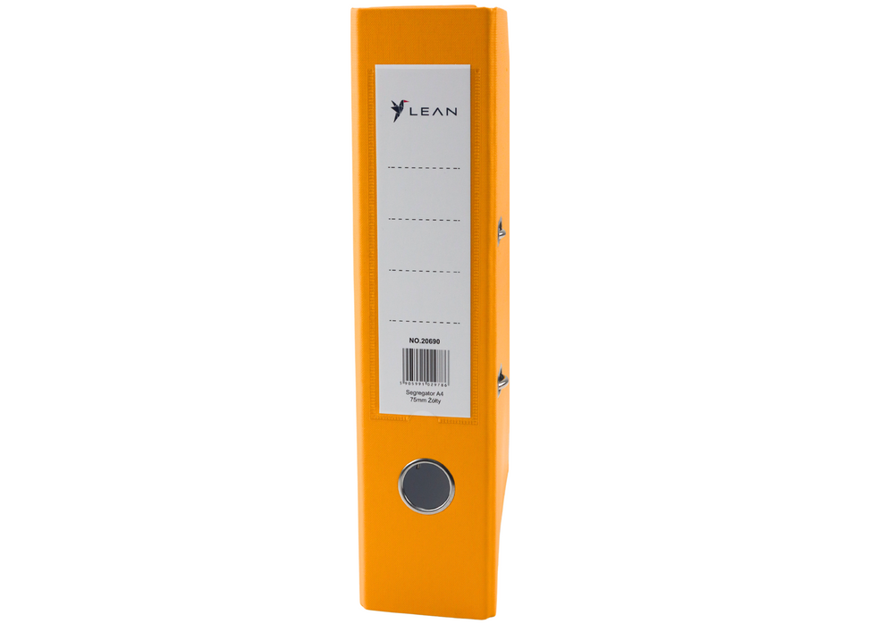 A4 Document Binder/75mm Lever Mechanism Yellow