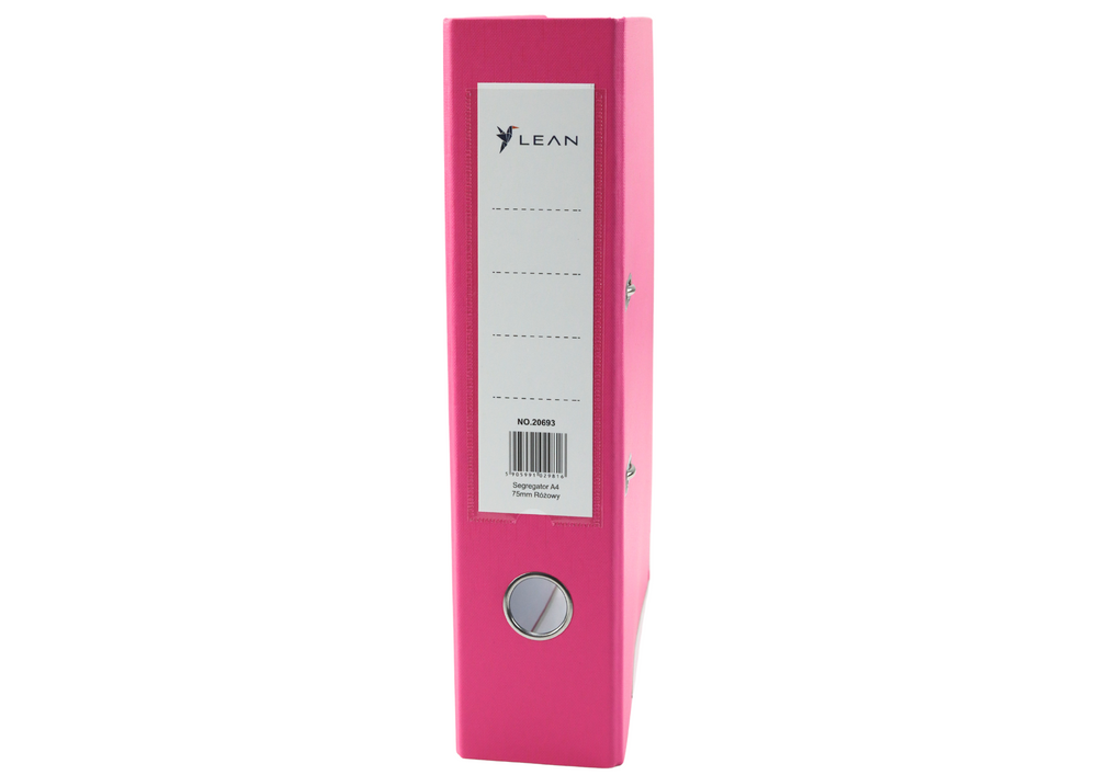 A4 Document Binder/75mm Lever Mechanism Pink