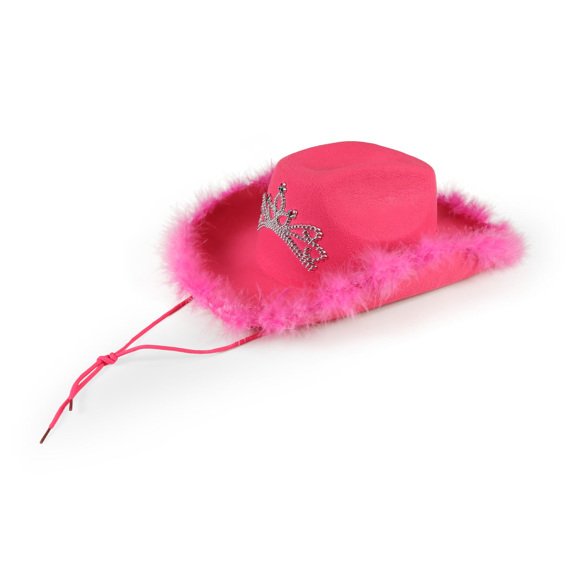 Cowboy Pink Hat With Crown For Adults