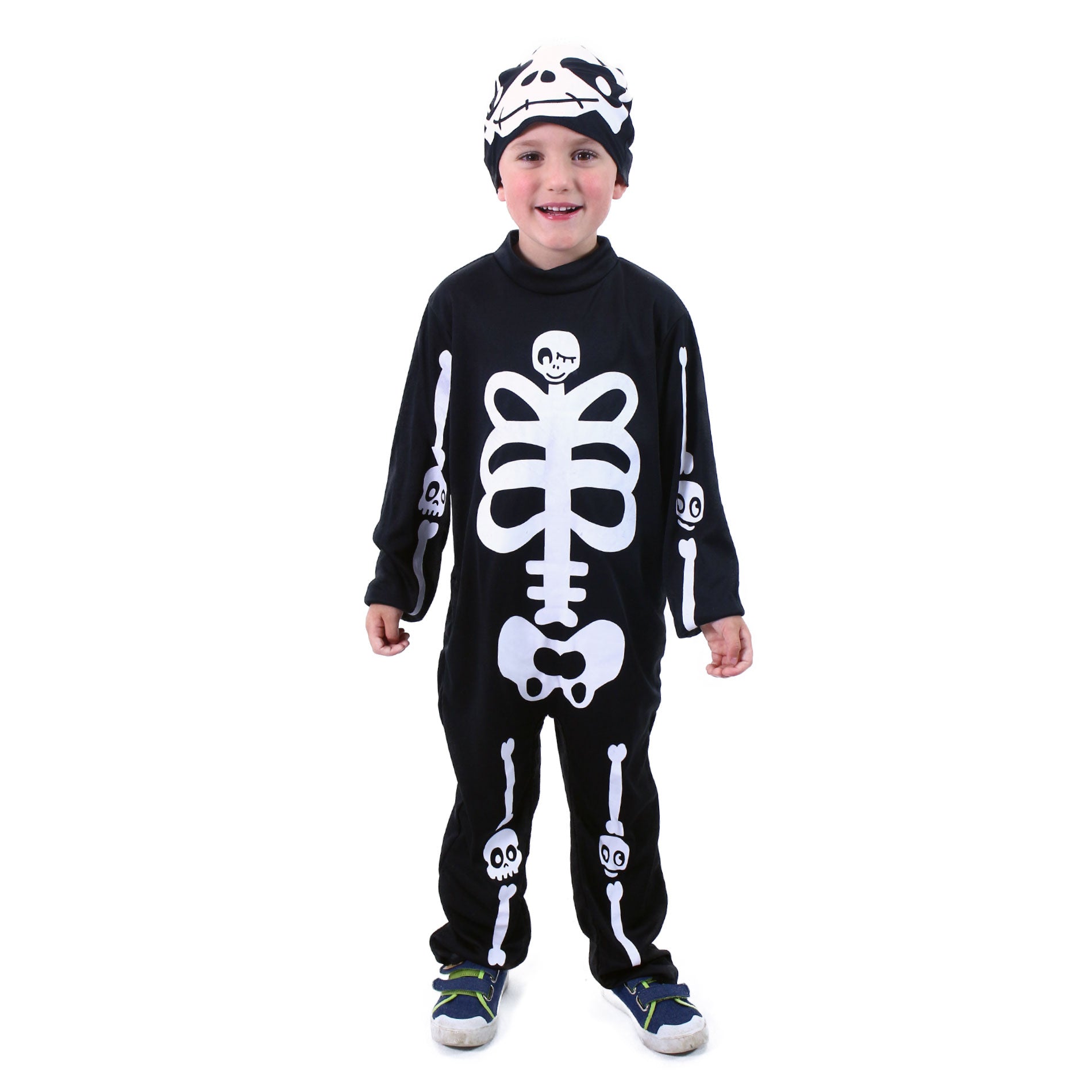 Costume per bambini - Scheletro con berretto (m)