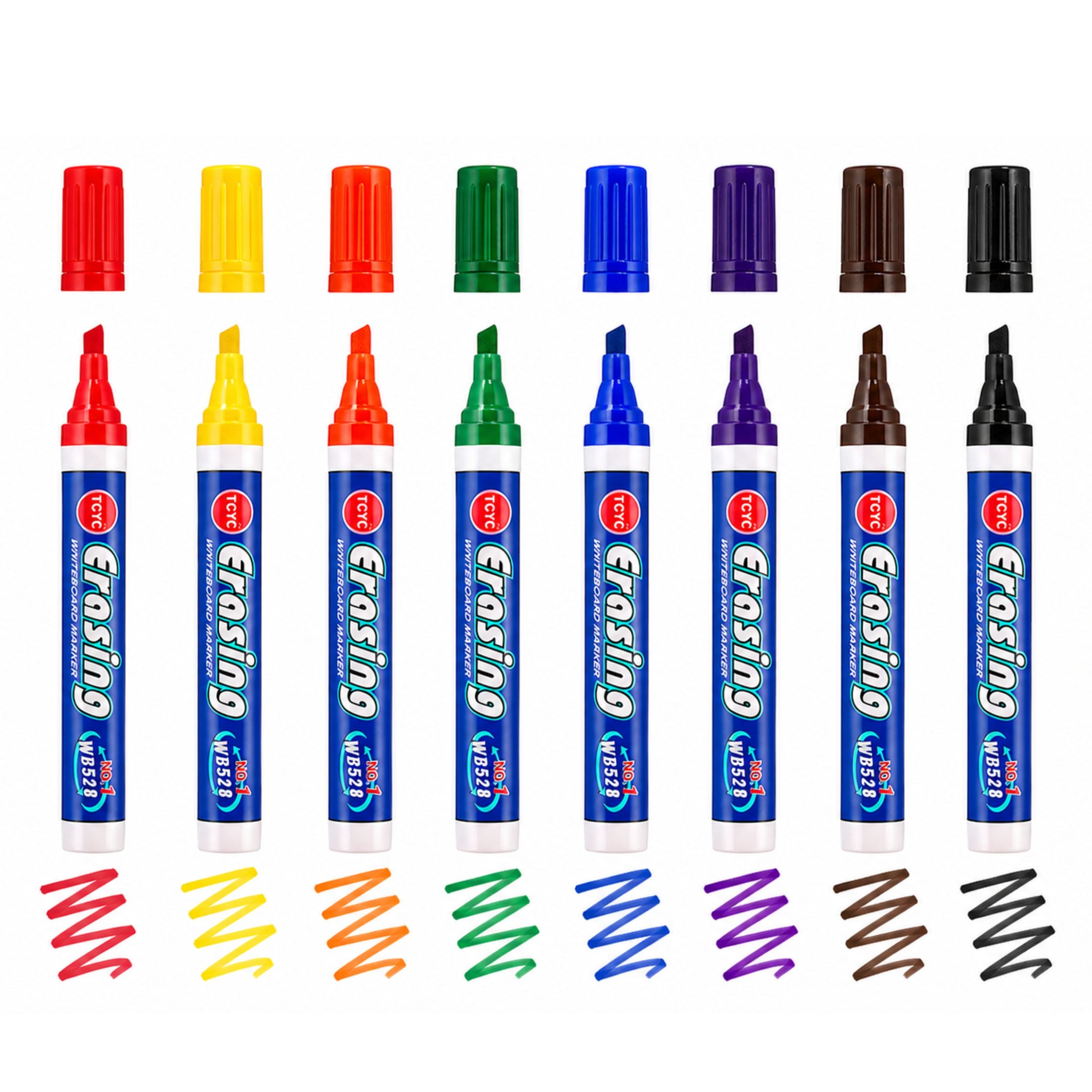 Set Of 8 Colored Whiteboard Markers