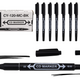 Set Of Double-sided Waterproof Markers For Cds Black 10pcs.