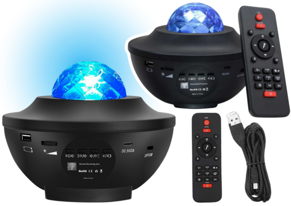 Star Projector Led Lamp Bluetooth Speaker Remote