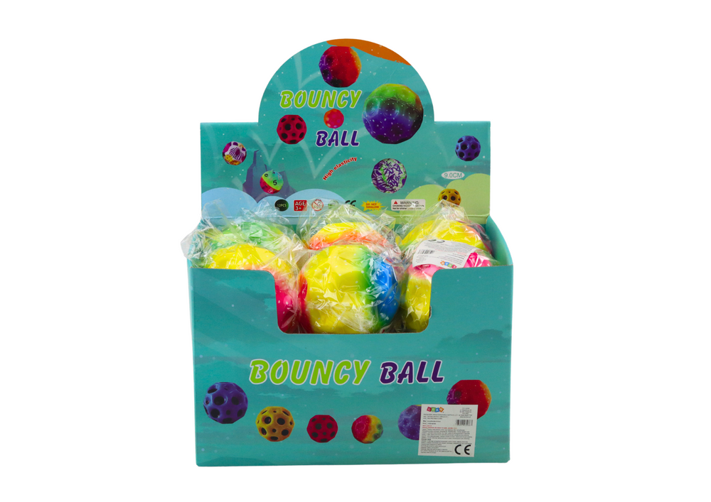 Glowing Ball For Bouncing And Kneading With Recesses Colorful 9.5cm