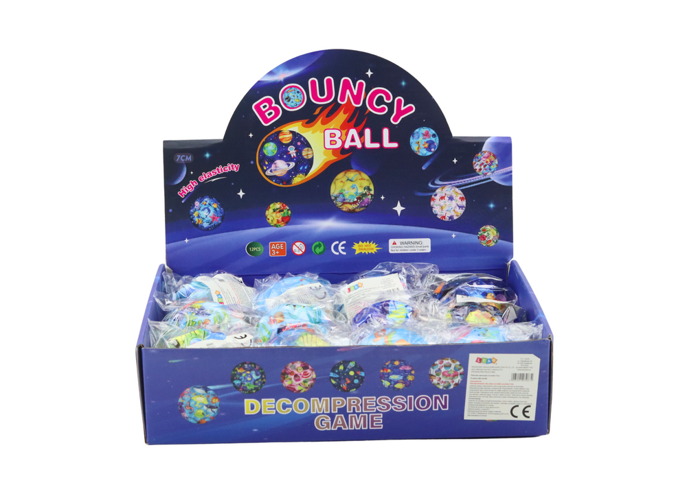 Glowing Ball For Bouncing With Recesses Sea Animals 7cm