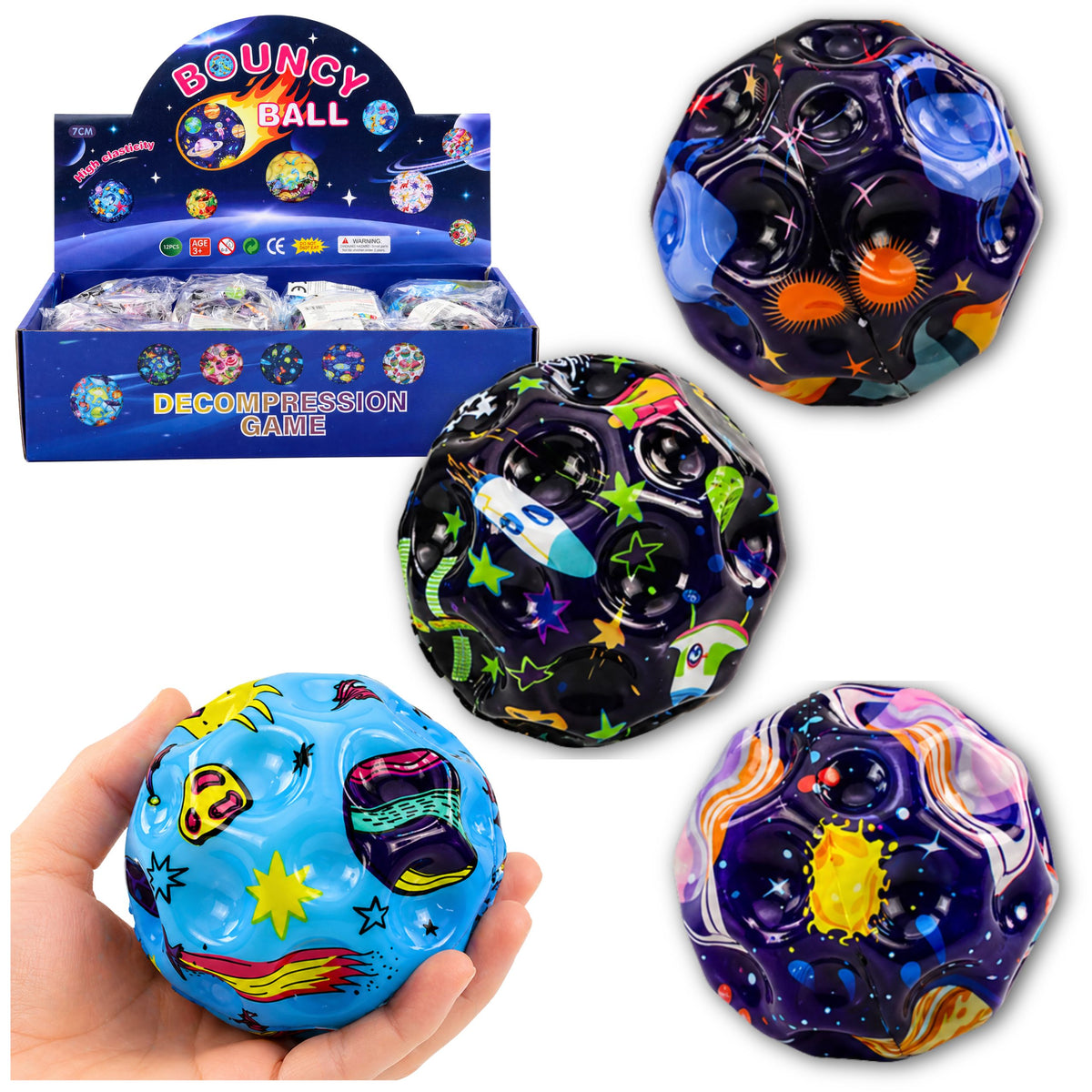Kneading And Bouncing Ball With Hollows Space 7cm