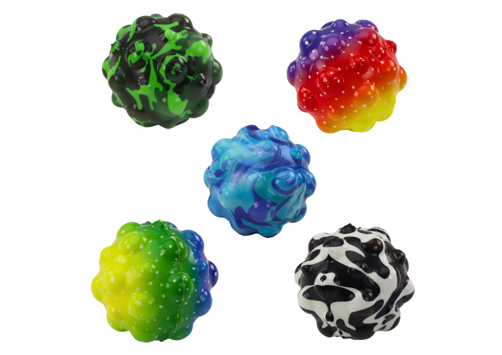 Kneading And Bouncing Ball With Studs Colorful 6.5cm