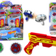 Set Gun Launcher 2 Metal Discs Red Lights
