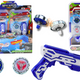 Set Gun Launcher 2 Metal Discs Blue Lights