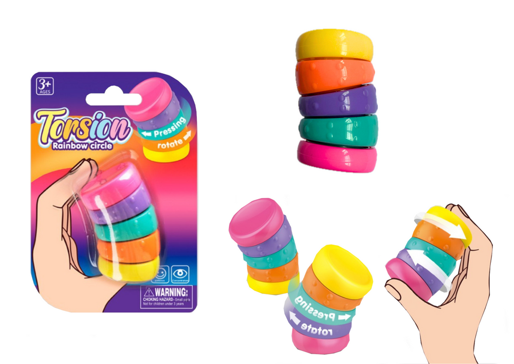 Sensory Toy Anti-stress Rainbow Rotating Wheels