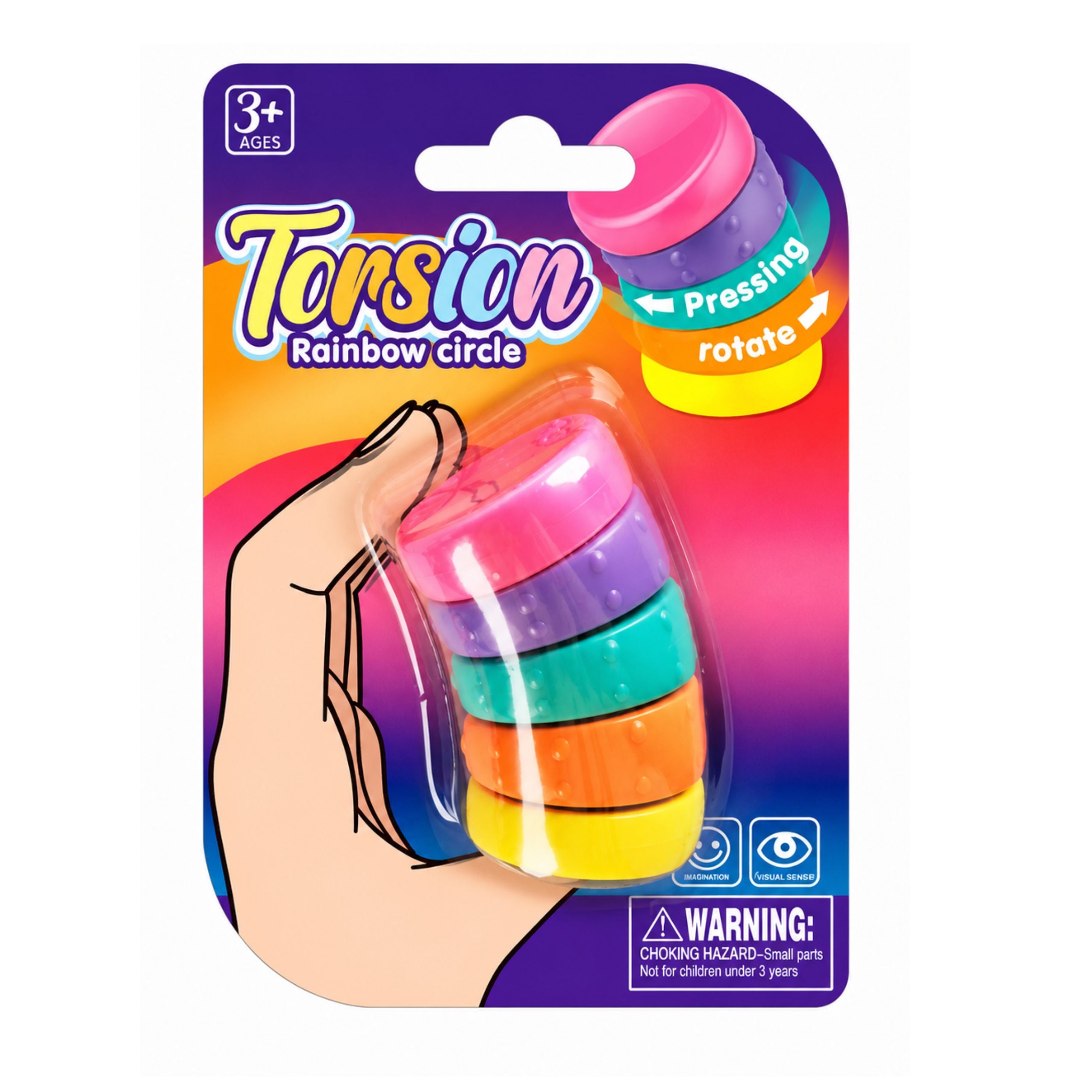 Sensory Toy Anti-stress Rainbow Rotating Wheels