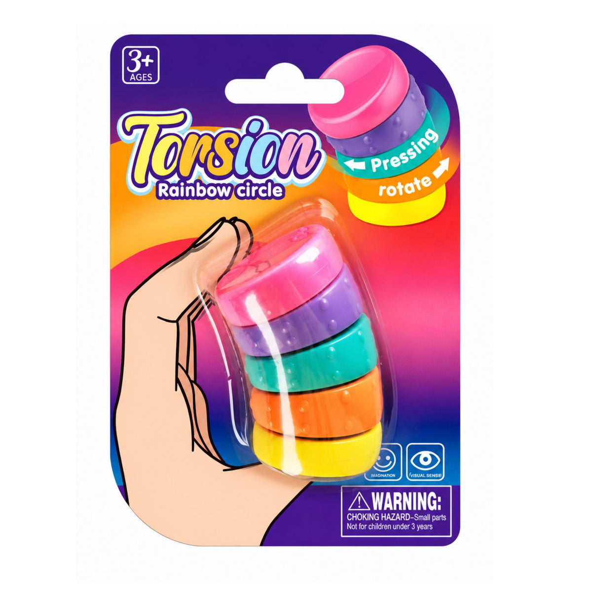 Sensory Toy Anti-stress Rainbow Rotating Wheels