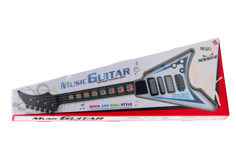 Electric Guitar For Kids Lights Melodies White