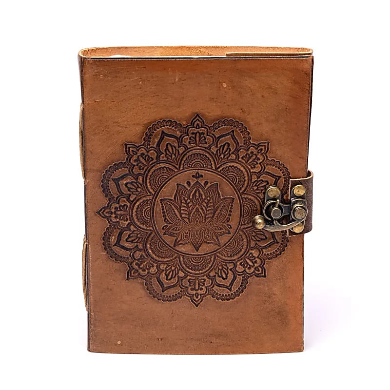Notebook Mandala med konstläderfodral - 250g; 18x13 cm