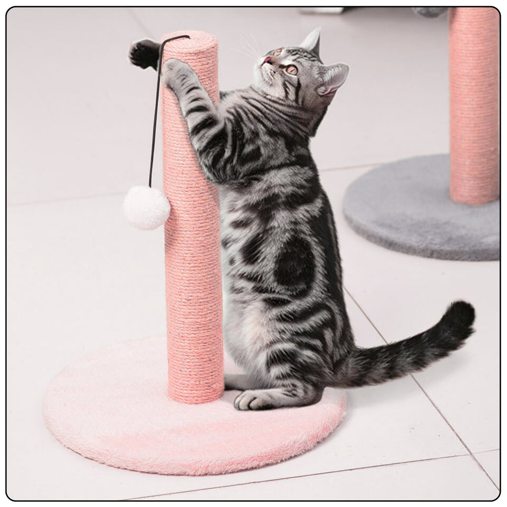 Cat Scratcher Scratching Post Tower Pink 40 Cm X 30 Cm