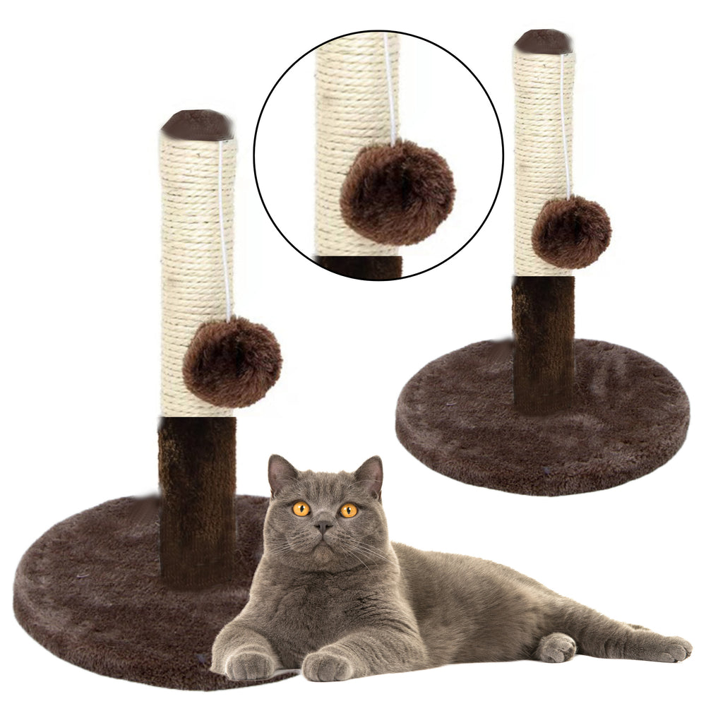 Scratcher Cat Túr Poist Scratching Donn Dorcha 40 Cm X 30 Cm
