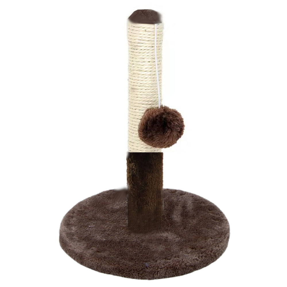 Cat Scratcher Scratching Post Tower Dark Brown 40 Cm X 30 Cm
