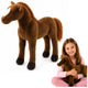 Plush Horse Plush Toy Mascot Cuddly Toy Dark Brown 40cm X 37cm