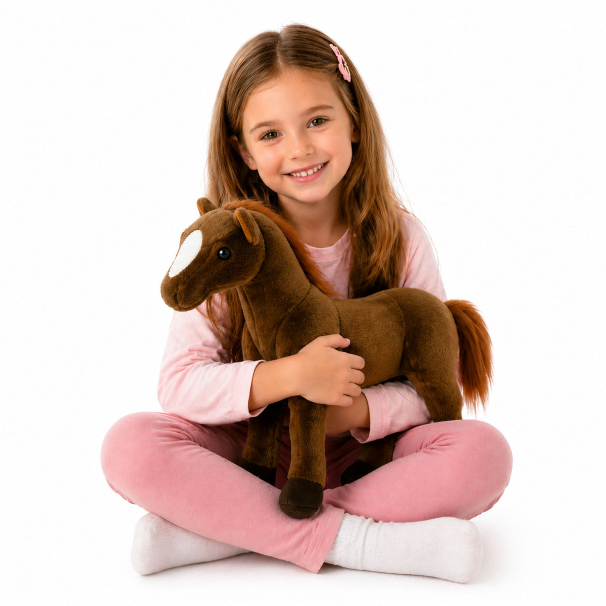 Plush Horse Plush Toy Mascot Cuddly Toy Dark Brown 40cm X 37cm