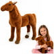 Plush Horse Plush Toy Mascot Cuddly Toy Brown 40cm X 37cm