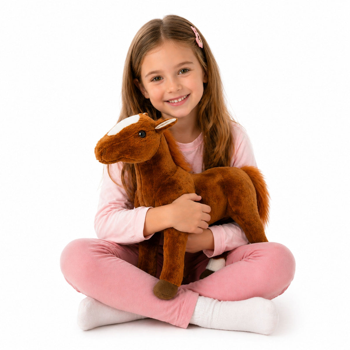 Plush Horse Plush Toy Mascot Cuddly Toy Brown 40cm X 37cm