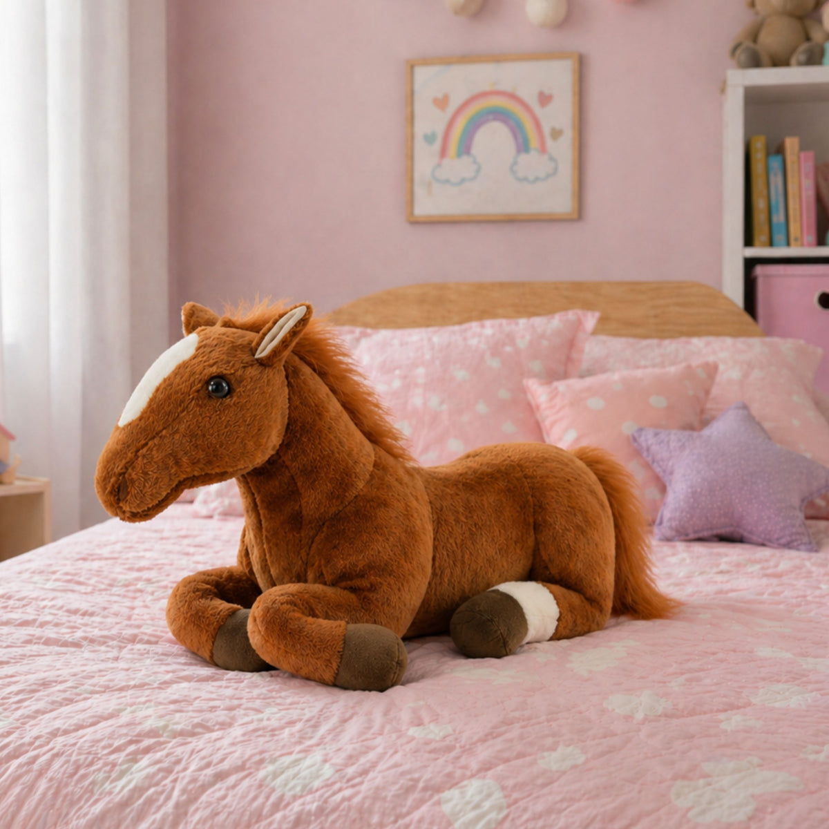 Plush Horse Plush Toy Mascot Cuddly Toy Brown 40cm X 37cm