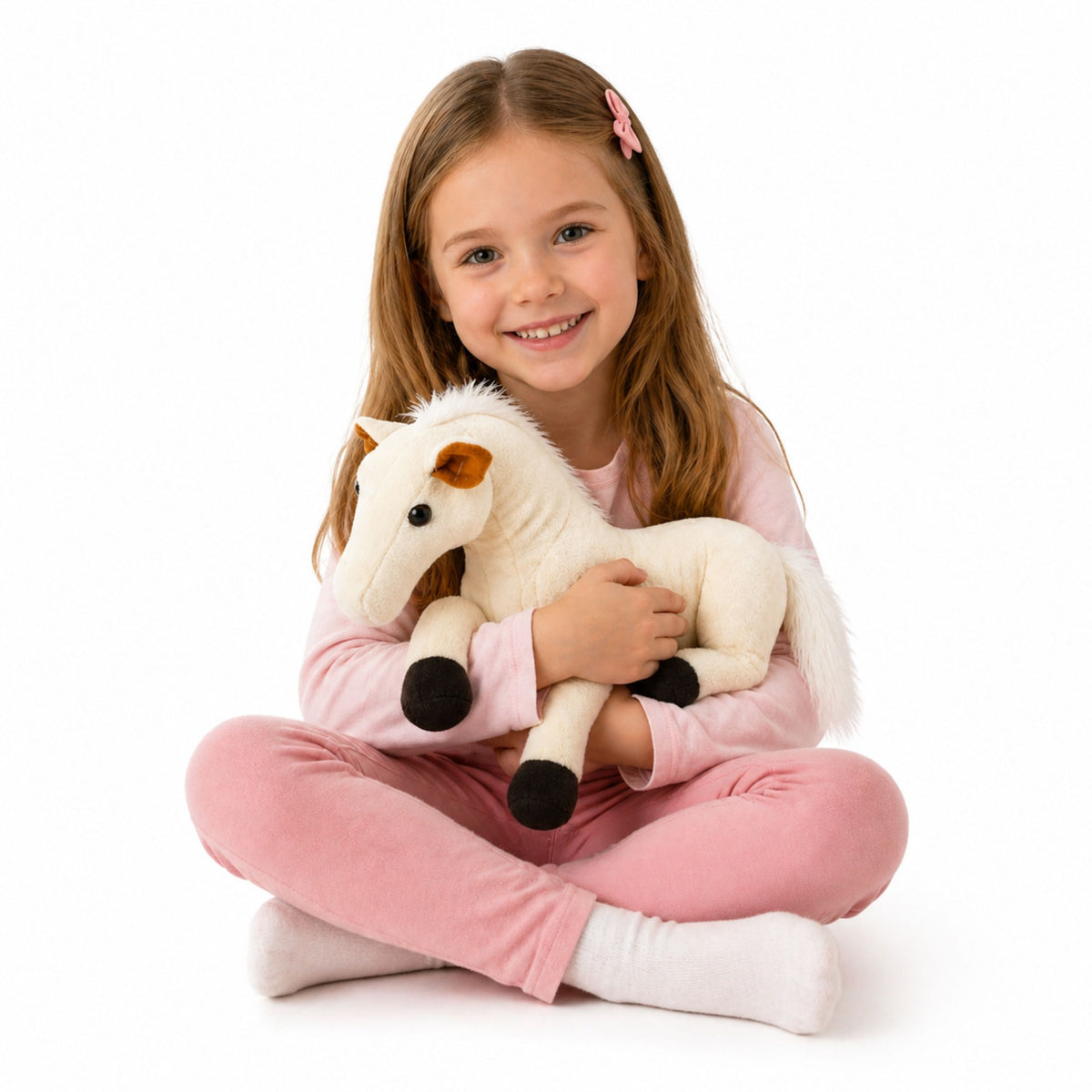 Plush Horse Plush Toy Mascot Cuddly Toy White 40cm X 37cm