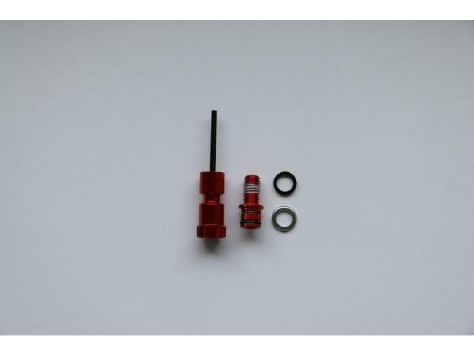 Rockshox Fork Rebound Damper Knob Kit - (includes Adjuster Knob & Bolt) Aluminum Red Long - (use With Maxle L